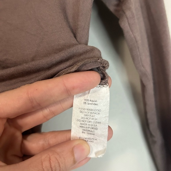 Forever 21 Brown Ruched Crop Blouse, Size M - Picture 4 of 6